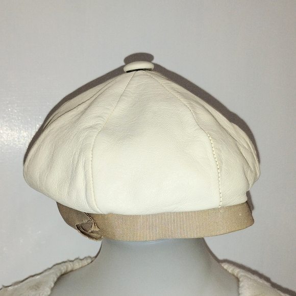 VINTAGE LEATHER BERET NWOT - Picture 6 of 8